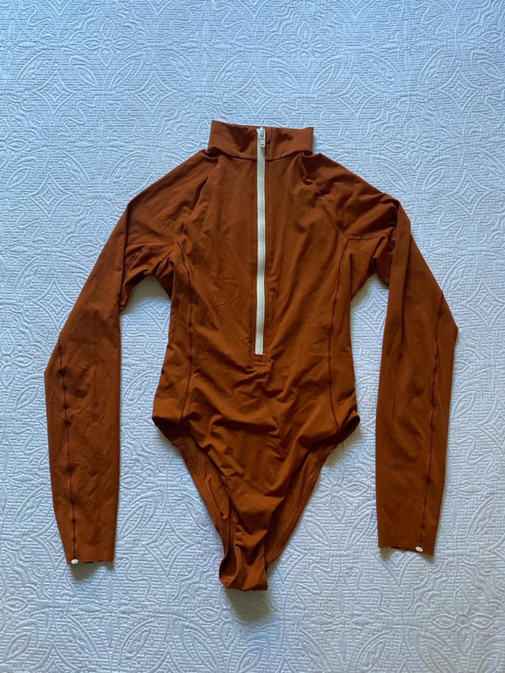 Left On Friday Orange Athletic Top with Red Accent